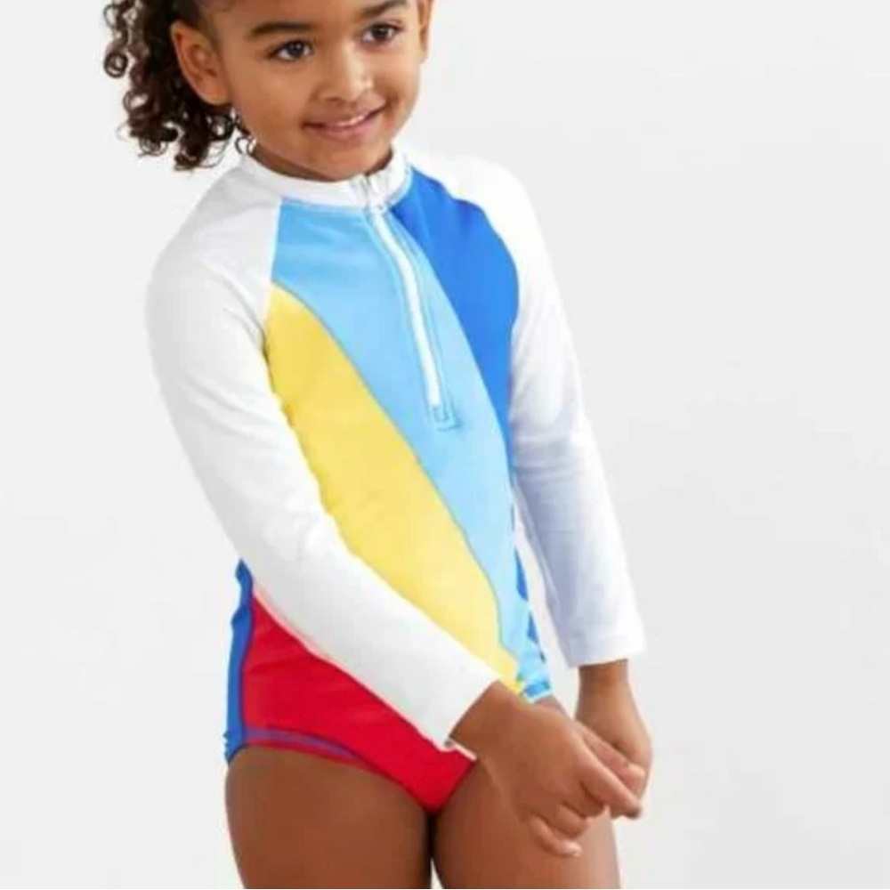 New Hanna Andersson 70 6-12m rainbow rashguard nwt